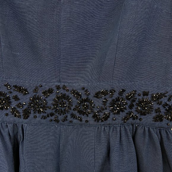 CANDICE GWINN Fit + Flare Beaded Eva Marie Cocktail Dress 16 L - Picture 8 of 9